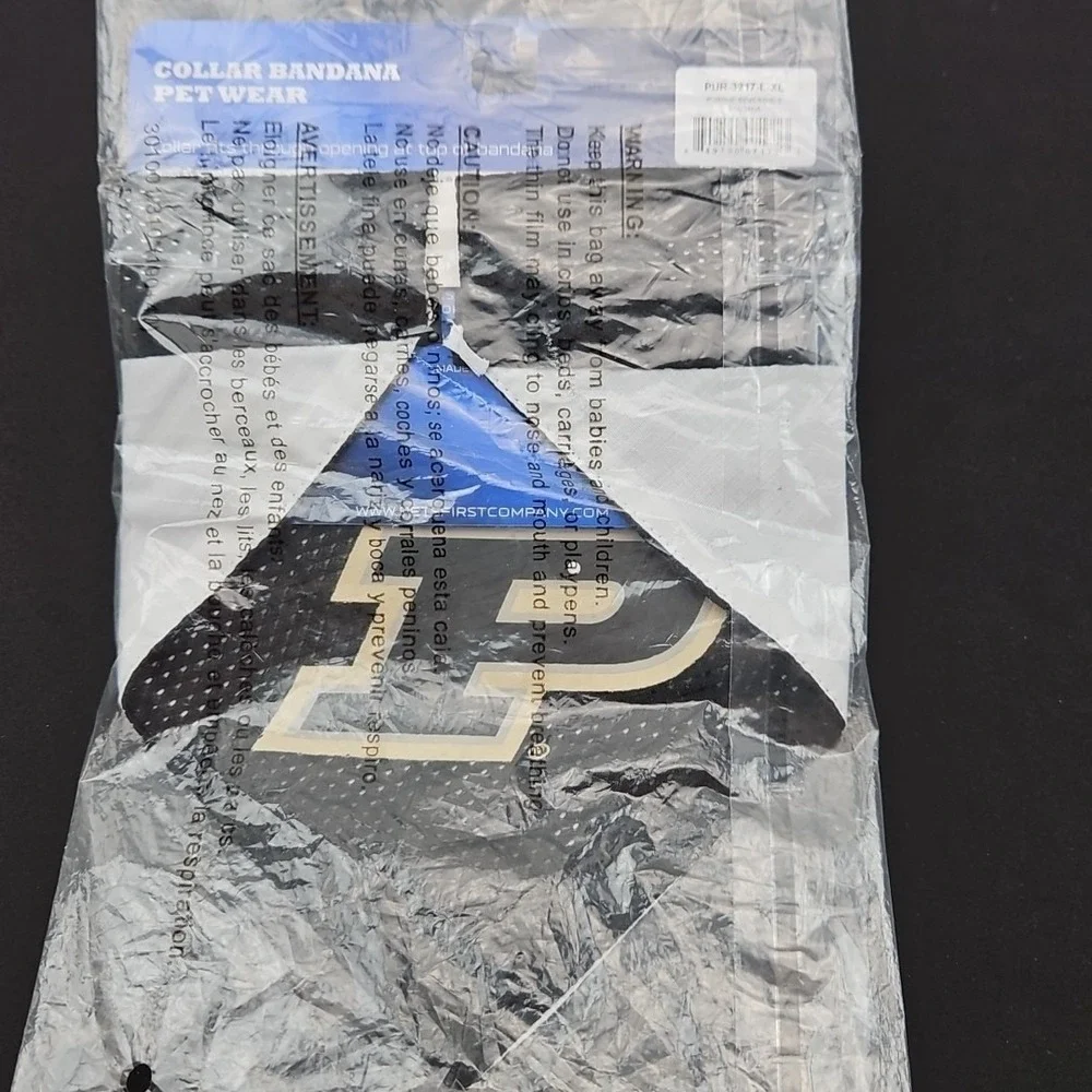 Pets First Collegiate Purdue Boilermakers‎ Reversible Dog Collar Bandana L / XL